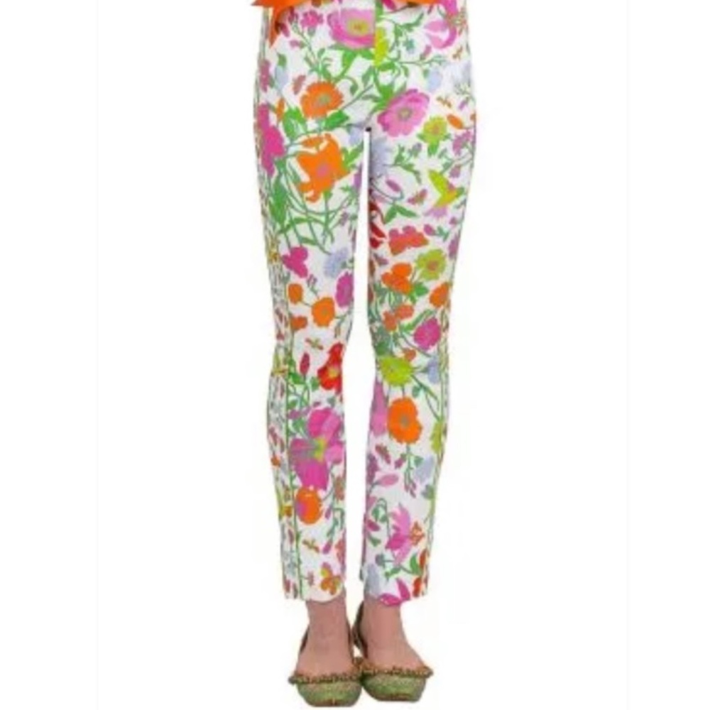 NWT Gretchen Scott Gripeless Pants - Birds & Bees Print